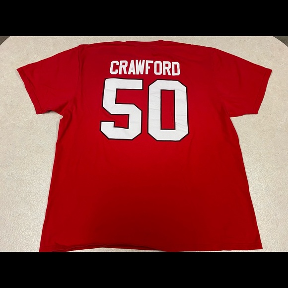 Chicago Blackhawks Reebok NHL Red Logo T-Shirt #50 Corey Crawford 2XL - Picture 7 of 8